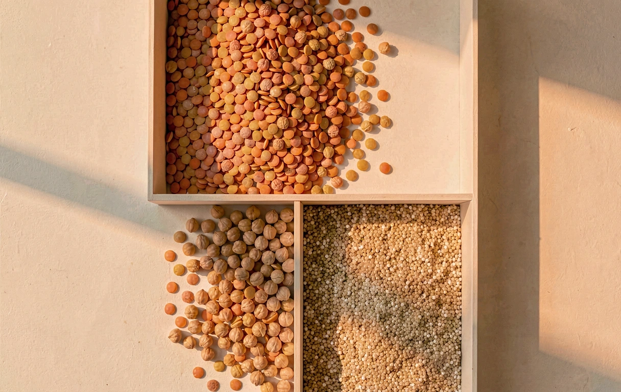 Ingredientes naturales organizados